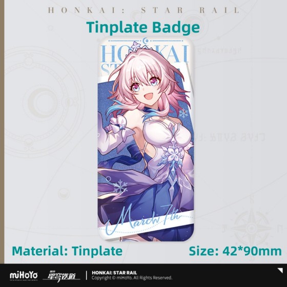 miHoYo Honkai Star Rail March 7th Nascent Spring Series Badge Standing Ticket Card Pendant Delicate Accessories